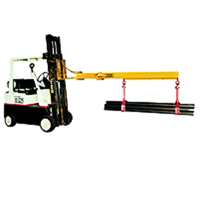forklift with an attached forklift boom