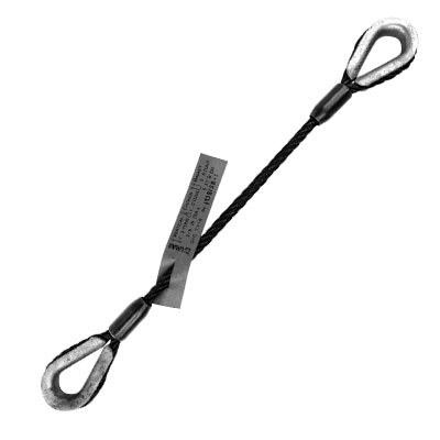 black wire rope slings