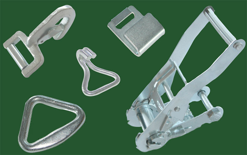Sling hardware with clear zinc coating