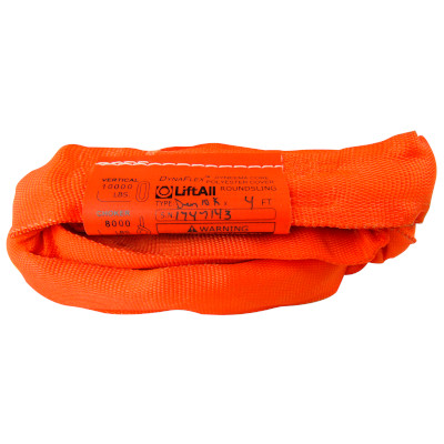 an orange and blue pipe & hose halter