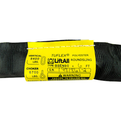 Polyester Stage Slings with yellow tag