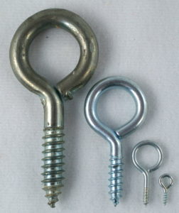 eye bolts in 4 different sizes